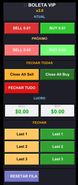 Interface Boleta VIP MT5